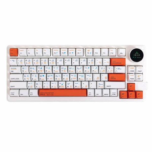 GAMAKAY LK75 75% Triple Model Mechanical Keyboard RGB PBT MDA Hot Swap 83 Keys Wireless Gaming Keyboard With TFT Smart Display & Knob