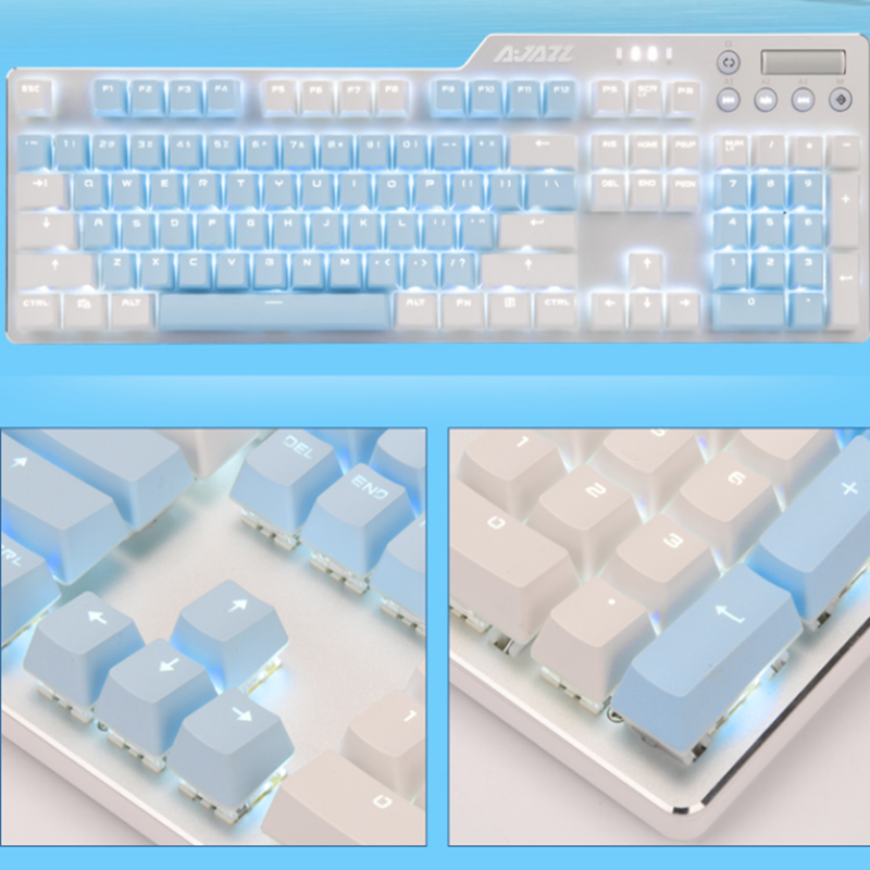 104 Keys Translucent Keycap Set PBT Matte Texture Color Matching Keycaps for Mechanical Keyboards