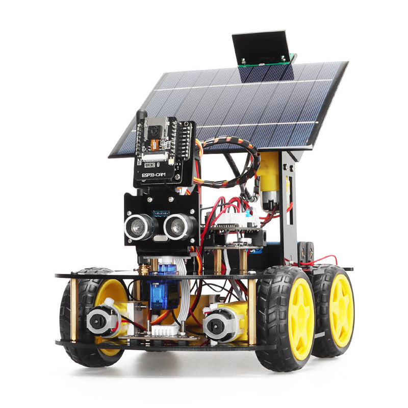 Solar ESP32-32 Camera Programming Education Robot Car IoT Ultrasonic Intelligent Programming Robot