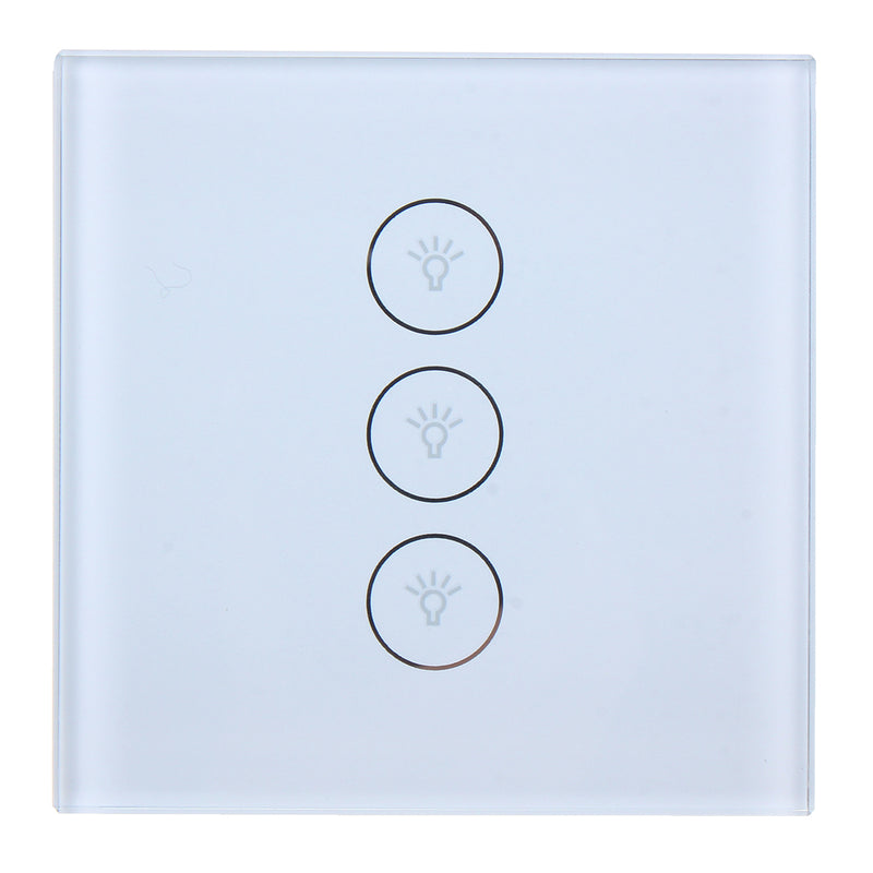 1/2/3 Way AC100-240V Smart Wall Switch Wifi Smart Remote Switch Touch Switch Wireless Voice Control