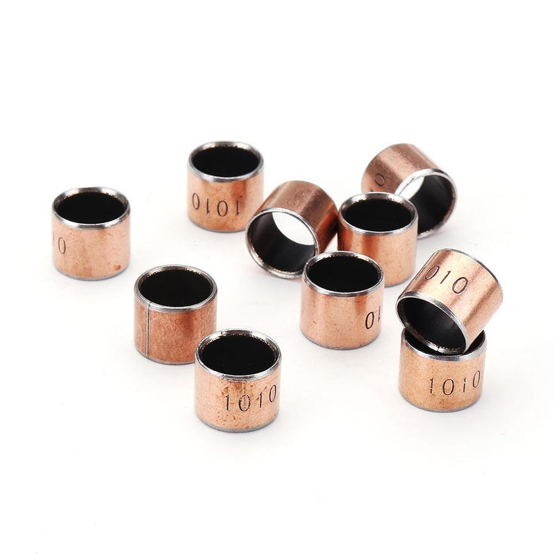 Machifit 10pcs 10x12x10mm Ball Bearing Bushes made of Copper Alloy - Bushing Bushing