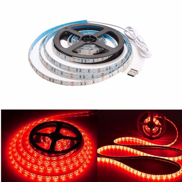 3M Non-Waterproof USB SMD3528 TV Background Computer LED Strip Tape Flexible Light DC5V