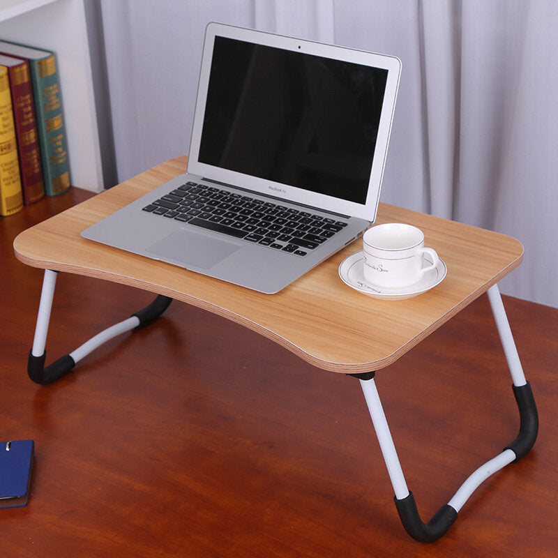 Portable Foldable Laptop Desk with Phone Slot Cup Holder Lazy Bed Study Desk for Home Office