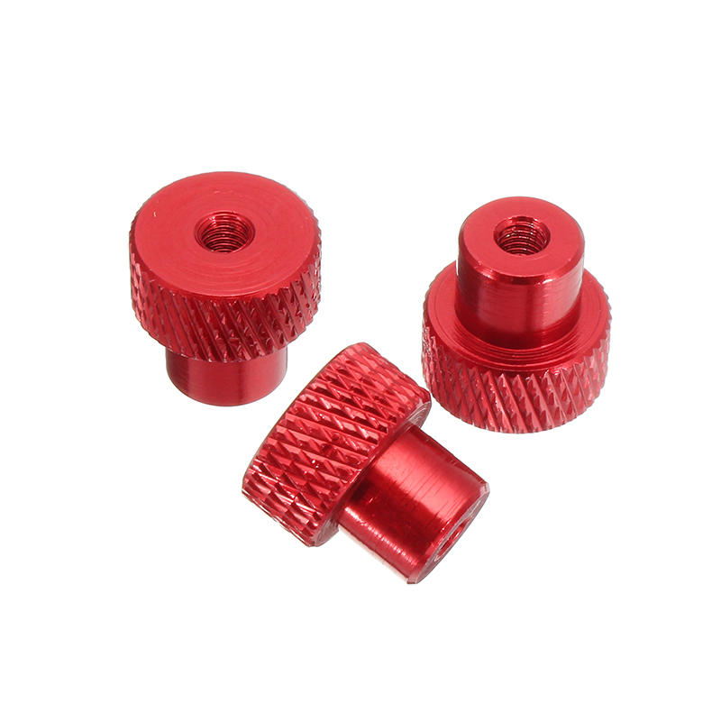 Suleve M3AN2 10Pcs M3 Frame Hand-tight Flange Nut Cap Aluminum Alloy Super Light