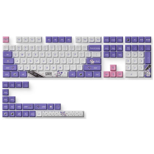 Akko 129 Keys Kuromi PBT Keycap Set JDA Profile Sublimation Custom Keycaps for Mechanical Keyboards