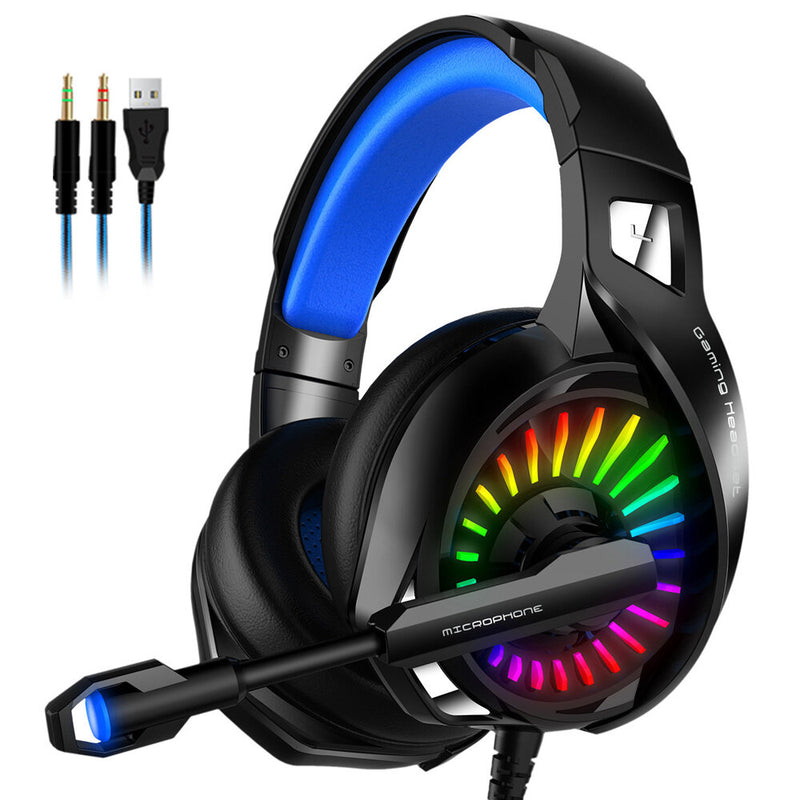 YOBA A20 Wired Gaming Headphone RGB 3.5mm/USB Interface Bass 7.1 Channel Headphone Gaming Music Headset