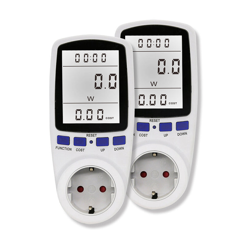 EU Plug Digital Power Meter Socket 230V 16A Energy Consumption Electricity Metering Monitor