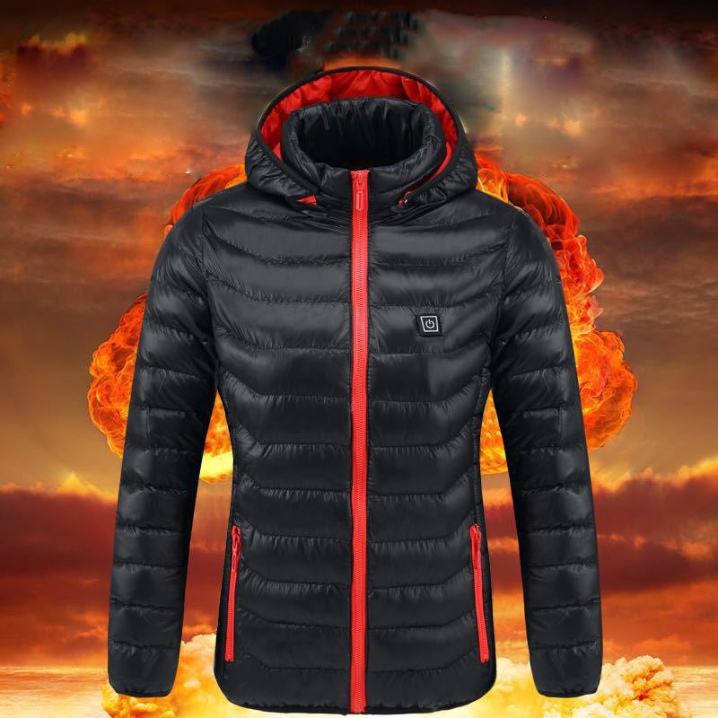 TENGOO 3-Gears Constant Temperature Men's Heated Jacket Winter Women's Windproof Warm Outdoor Coat Smart Washable Couples Fishing Jacket