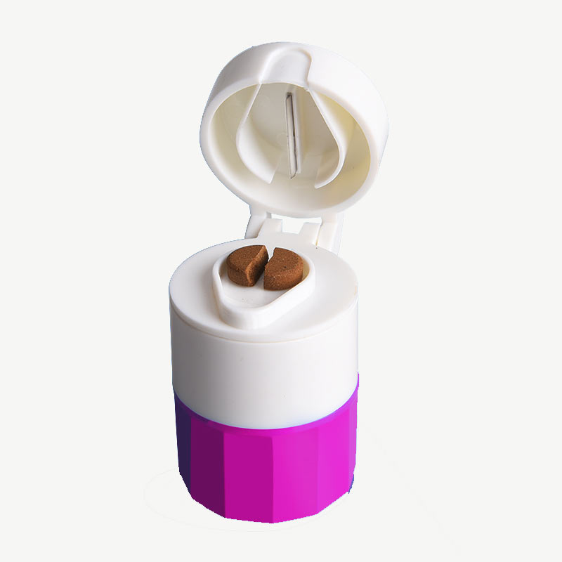 Honana HN-PB009 Portable Pill Case Cutter Crusher with 4 Layers - 3 in 1 Travel Medicine Box