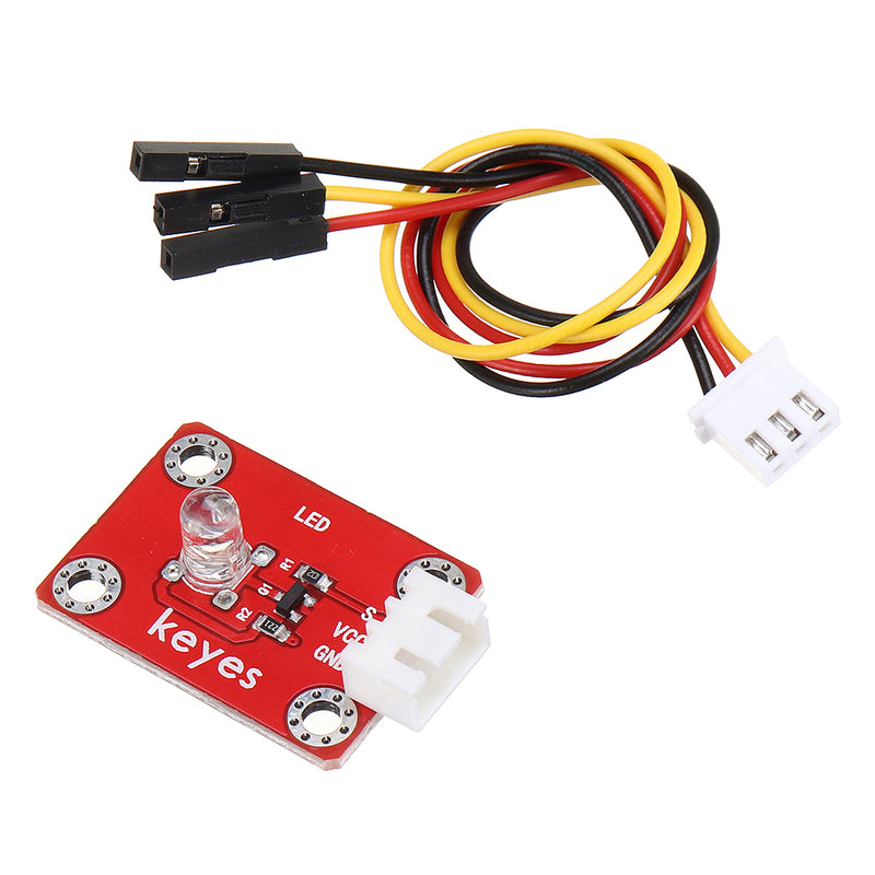 Keyes Brick LED White Light Module (Pad hole) Anti-reverse Plug White Terminal Digital Signal