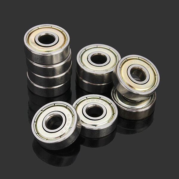 Machifit 10pcs 626ZZ 6x19x6mm Steel Sealed Shielded Deep Groove Ball Bearing