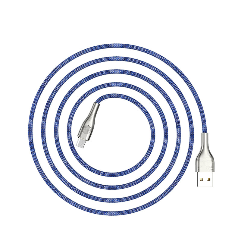 HOCO U59 Nylon Micro USB Charging Data Sync Cable Touch LED Light for Tablet Smartphone 1.2M