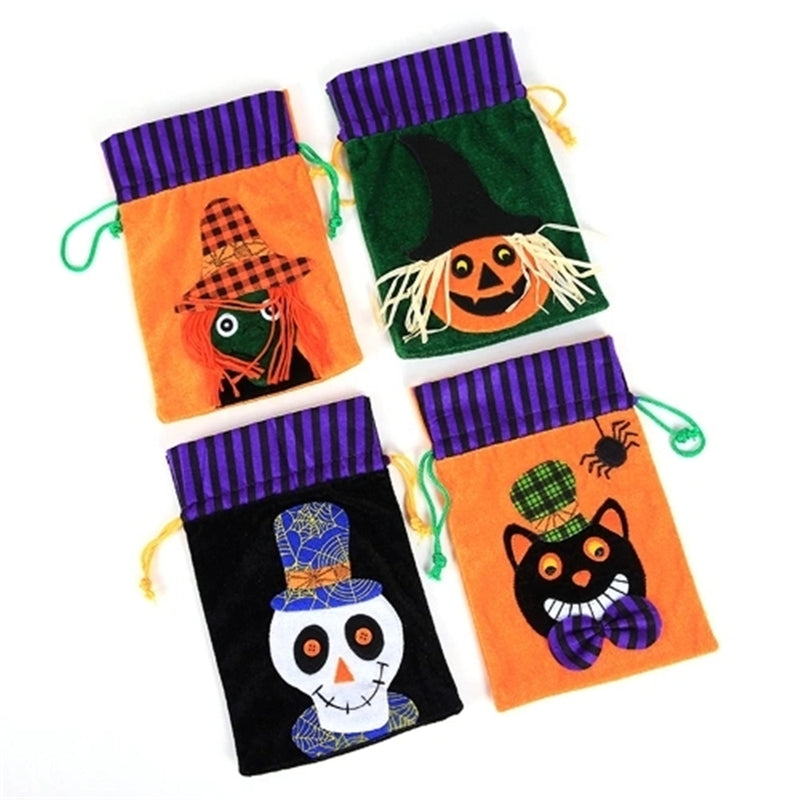 Halloween Children Chocolate Candy Packaging Bag Velvet Gift Bag