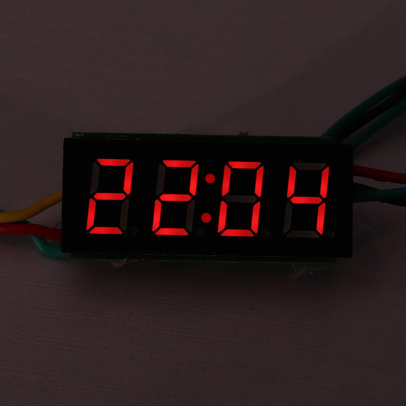 0.36 Inch 3-in-1 Time + Temperature + Voltage Display DC7-30V Voltmeter Electronic Watch Clock Digital Tube