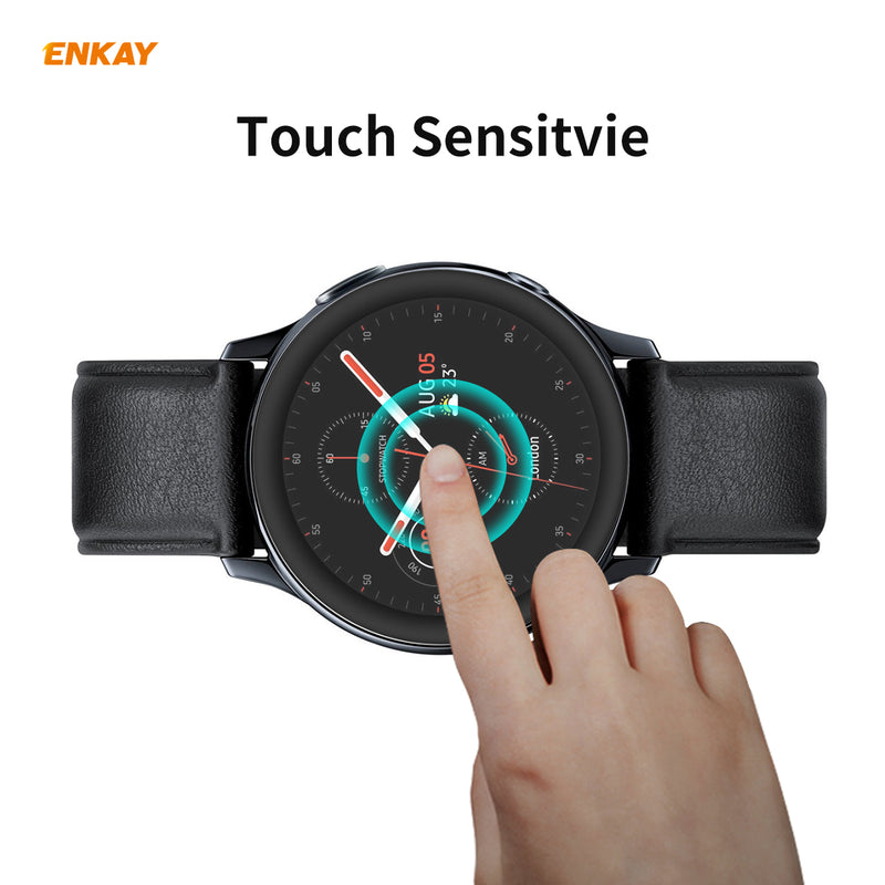 Enkay 2PCS 3D Curved Soft Edge + PMMA HD Anti-Scratch Full Coverage Screen Protector for Samsung Galaxy Active 2 44mm