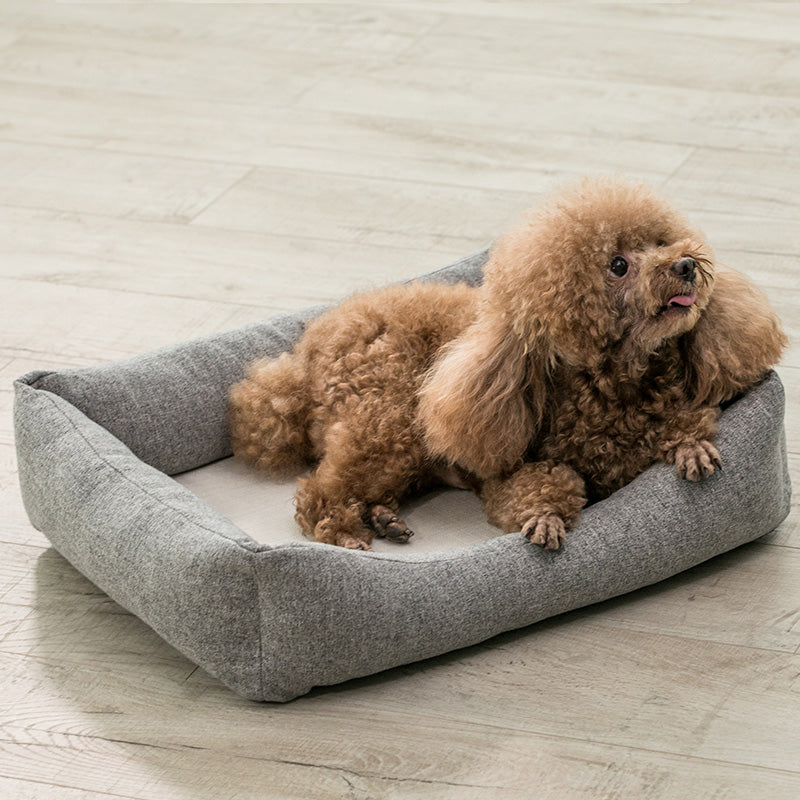 Jordan&Judy JJ-PE0024 Pet Mat Dog Bed Washable Cotton Linen Material for Small Medium Dogs Teddy From