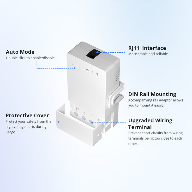 SONOFF TH Origin 16A/20A WiFi Smart Switch Temperature Humidity Monitoring Switch Smart Home work with eWeLink Alexa Google Home