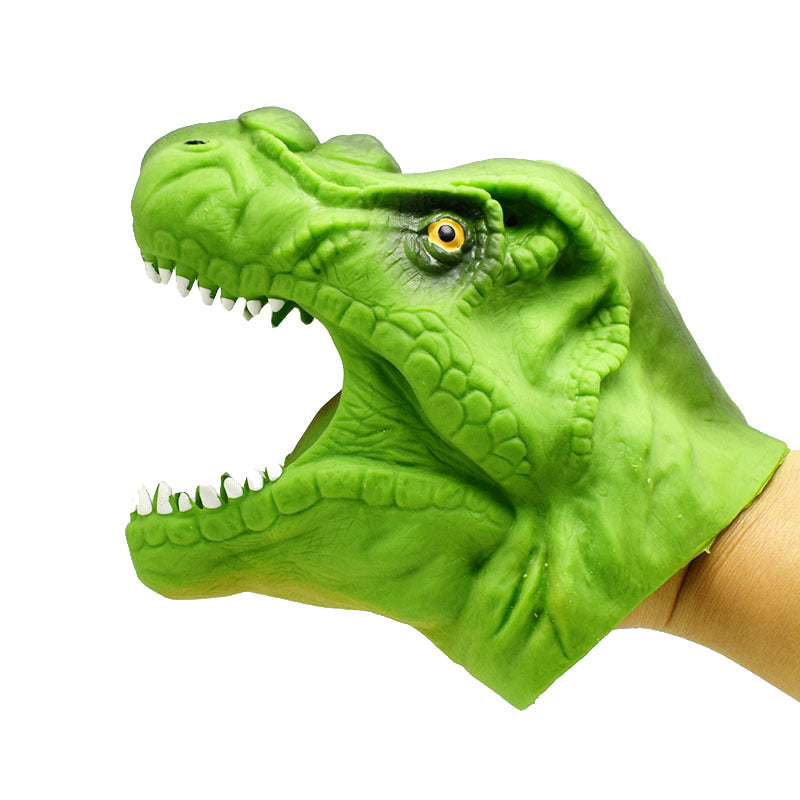 8CM TPR Plastic Dinosaur Hand Puppet Toy Novelties Toys Wearable Animal Toys