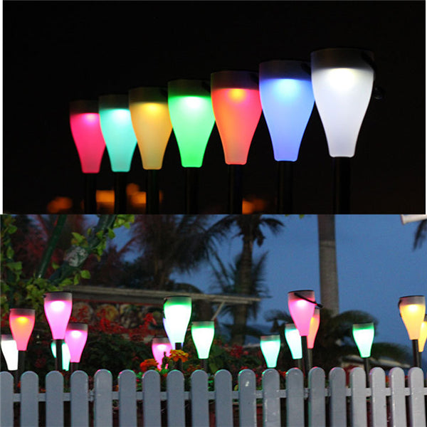 Colorful Solar Powered LED Night Light Landscape Garden Lamp for  Outdoor  Pathway  Decor