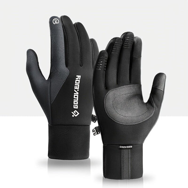 Golovejoy Warm Gloves Touch Screen Windproof Plus Velvet Wear-Resistant Gloves for Cycling Driving Running Hiking