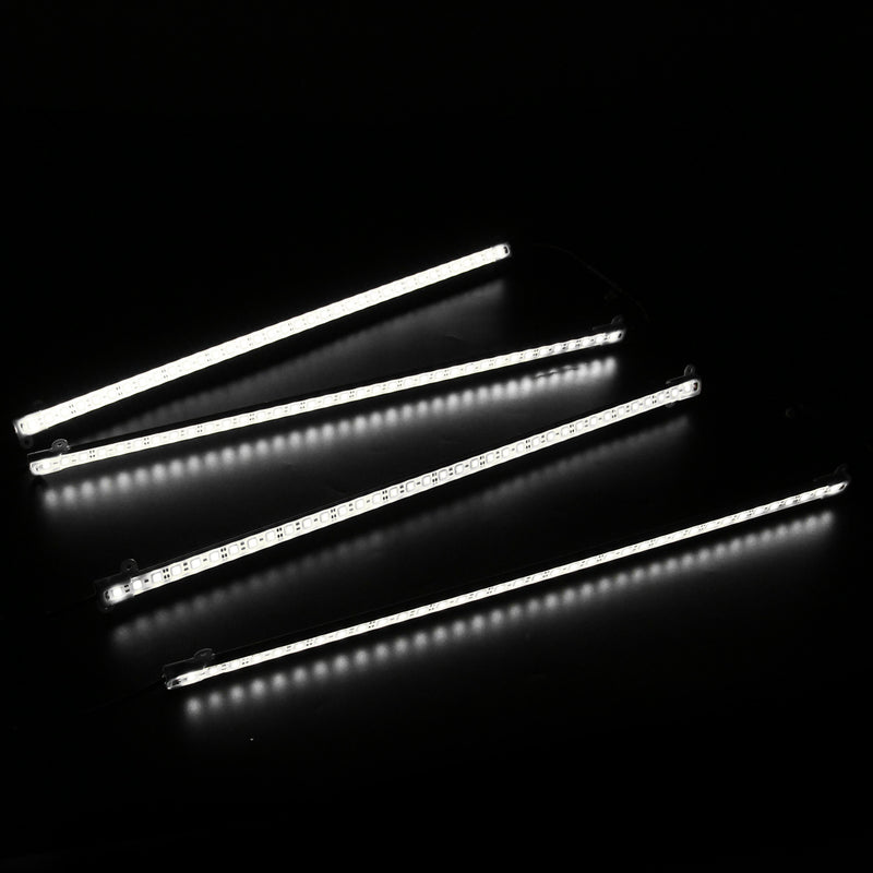 4PCS 50CM 5050SMD Waterproof LED Rigid Strip HardLight Connector Combo Kit for Outdoor Indoor DC12V