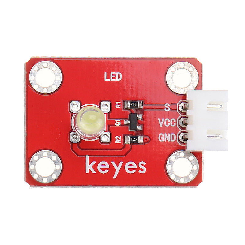 Keyes Brick LED White Light Module (Pad hole) Anti-reverse Plug White Terminal Digital Signal