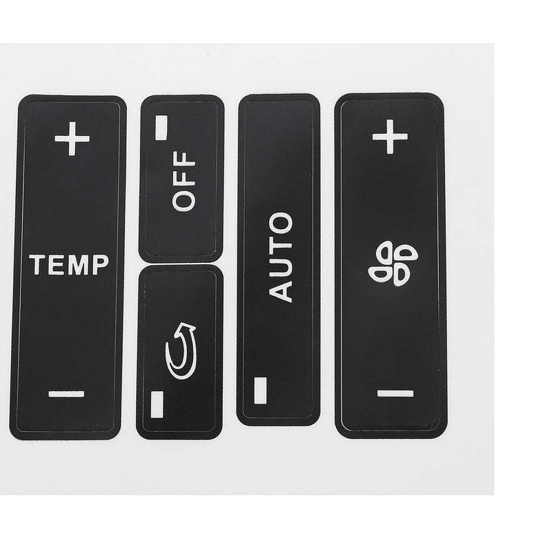 Car Button Repair Stickers A/C Heater Switch Control Button Repair Decal Sticker Set