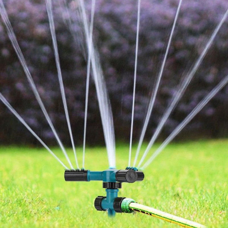 3 Arm Water Sprinkler 360 Rotating Adjustable Lawn Garden Watering