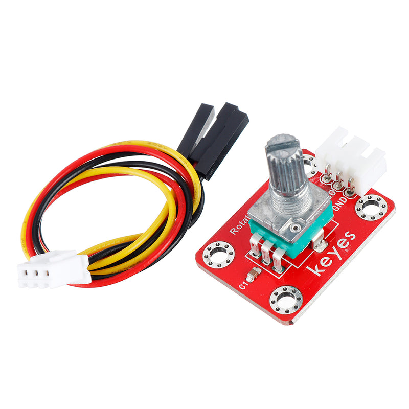 keyes brick Adjustable Potentiometer Module (Pad hole) with Anti-reverse Plug White Terminal Analog Signal