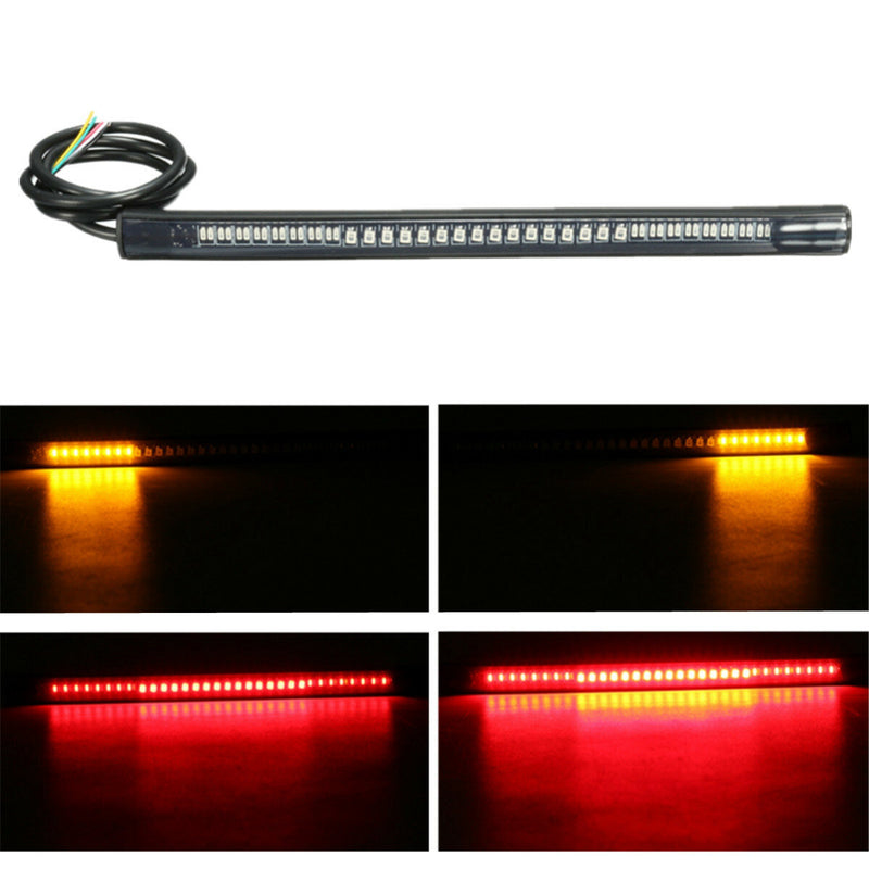 Motorcycle Car 48 LED SMD Tail Light Brake Turn Signal Light Bar 16SMD Turn Light + 32SMD Brake Light