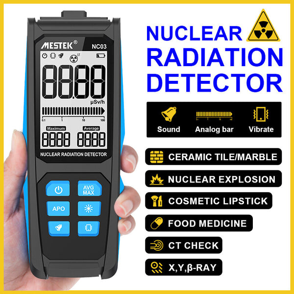 Mestek Nuclear Wastewater Geiger Counter Nuclear Radiation test Dosimeter X   ray Radioactivity Tester Marble Radioactive Tester