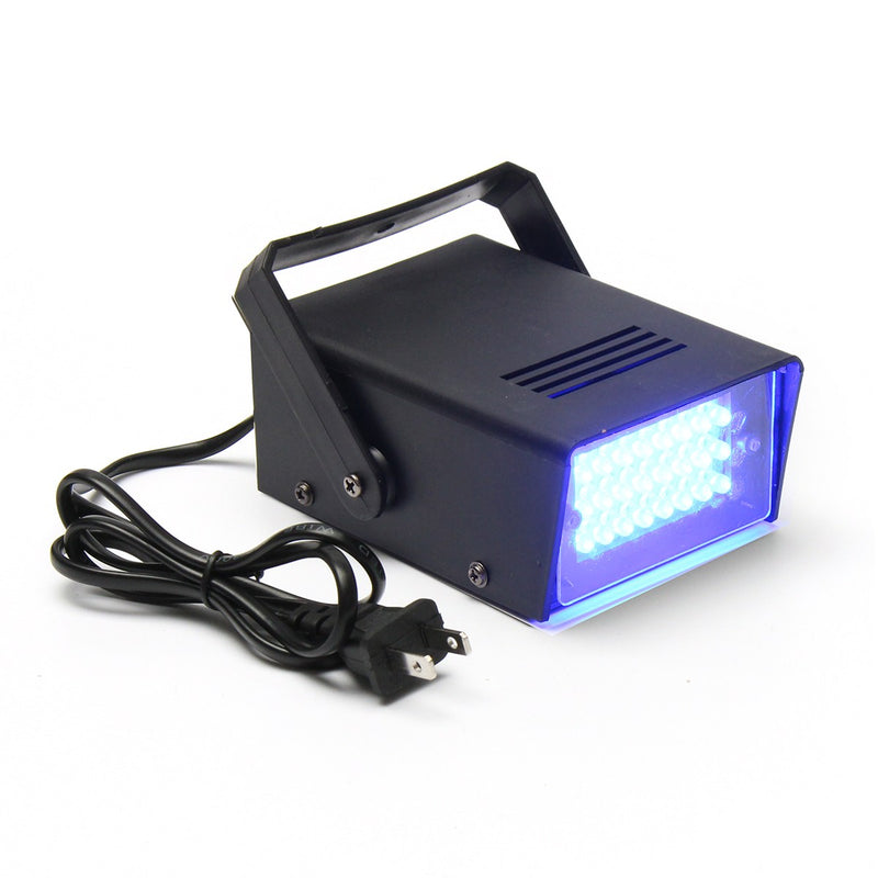 Mini 24LED Blue Flashing Strobe Party Stage Light Disco Club DJ Effect Lighting AC220V