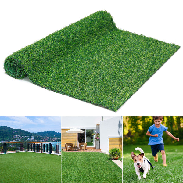 Premium Quality UV Resistant Artificial Grass Mat 15mm Thick Fire Retardant PP+PE Material Easy Clean Cut to Fit Indoor Indoor/Outdoor Doormat/Area Rug Carpet