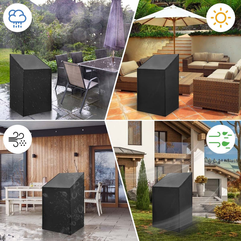 Tvird Garden Stackable Chair Cover Waterproof Outdoor Heavy Duty Strong Stacking Seat