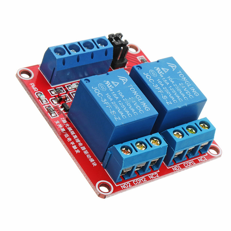 24V 2 Channel Level Trigger Optocoupler Relay Module Power Supply Module