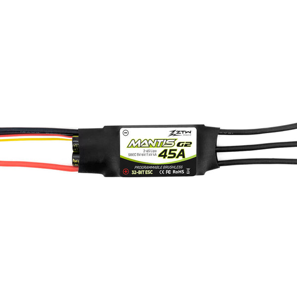 ZTW Mantis G2 45A New 32-Bit Brushless ESC With 5/6/7.4V Adjustable 4A BEC 2-6S for RC Airplane