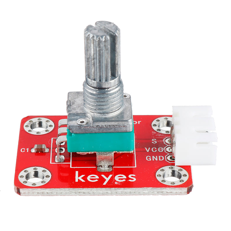 keyes brick Adjustable Potentiometer Module (Pad hole) with Anti-reverse Plug White Terminal Analog Signal