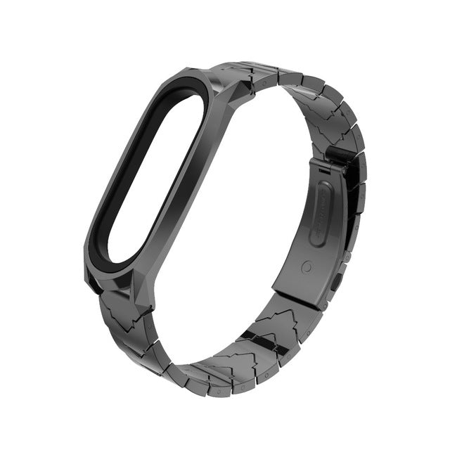 Mijobs V Type Full Steel Watch Band for Xiaomi mi band 5 Smart Watch Non-original