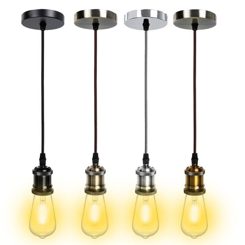 E26/E27 Retro Pendant Light Cafe Living Room Ceiling Lamp Bulb Adapter Holder Socket Base