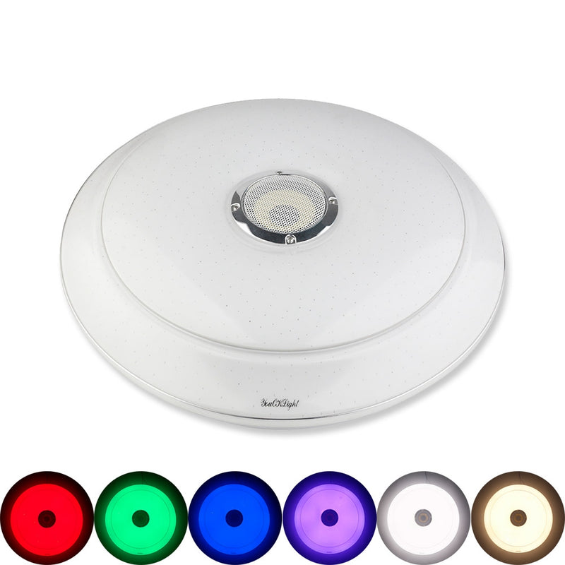 YouOKLight 36W RGB Dimmable Bluetooth Speaker Music LED Ceiling Light APP Control Lamp AC220V